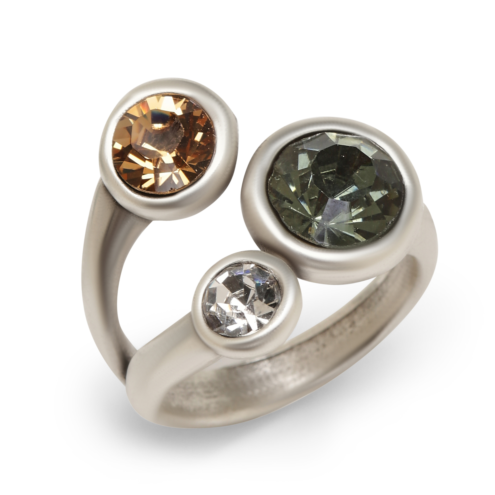 Handmade Crystal Brass Rings - NR6114 - Image 2