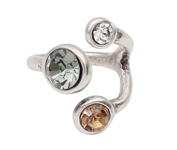 Handmade Crystal Brass Rings - NR6114