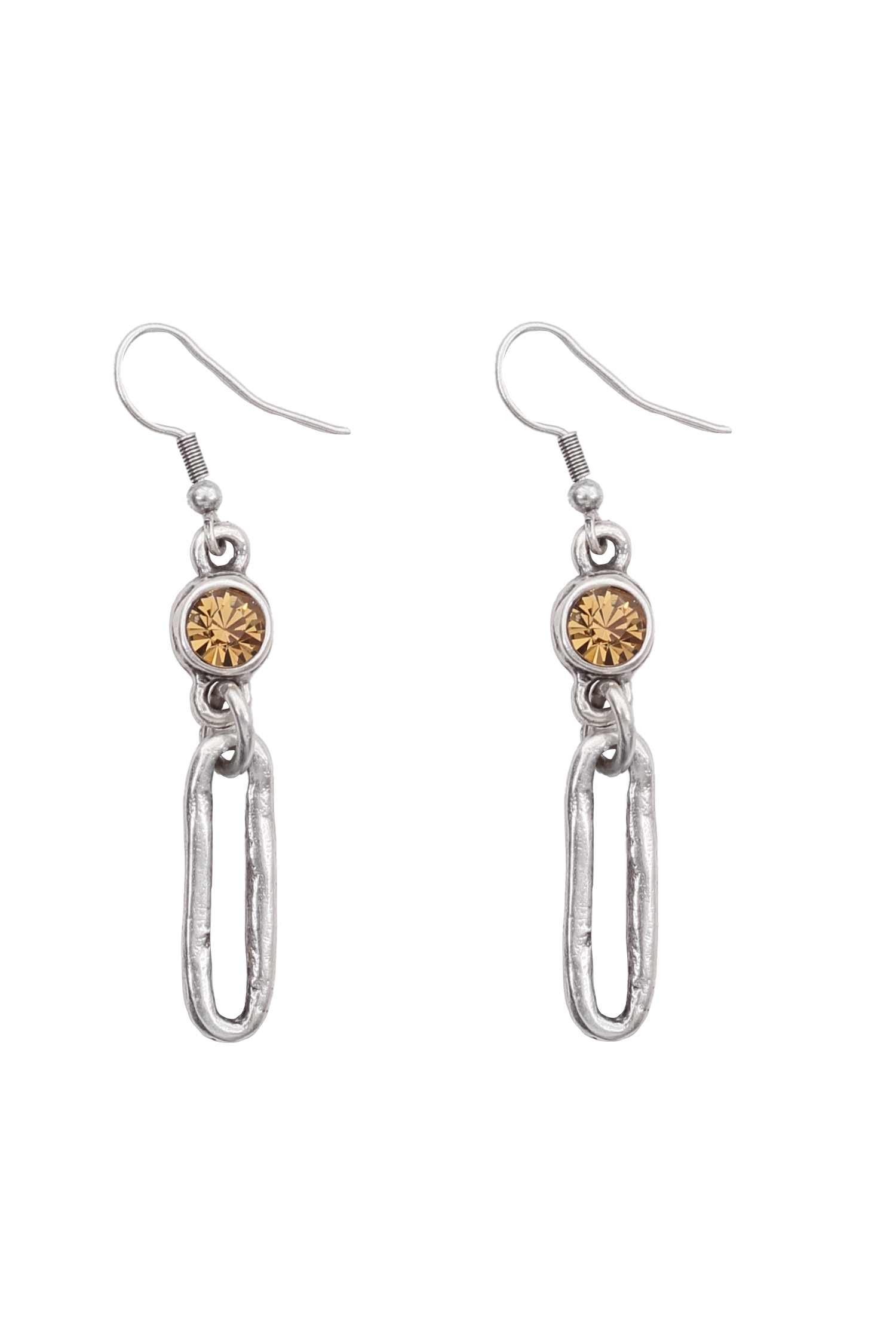 Handmade Crystal Pewter Earrings -1821