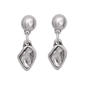 Handmade Crystal Pewter Earrings - 1822
