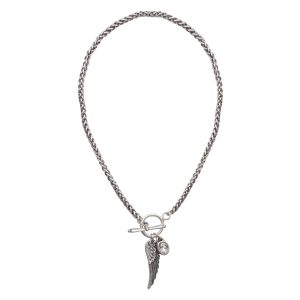 Handmade Crystal Pewter Necklace - 3852