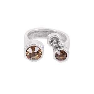 Handmade Crystal Brass Rings - 6805