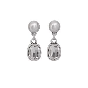 Handmade Crystal Pewter Earrings - 1853