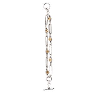 Handmade Crystal Pewter Bracelet - 2820