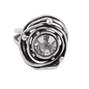 Handmade Crystal Brass Rings - 6807