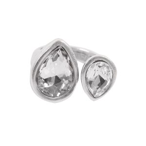 Handmade Crystal Brass Rings - 6813