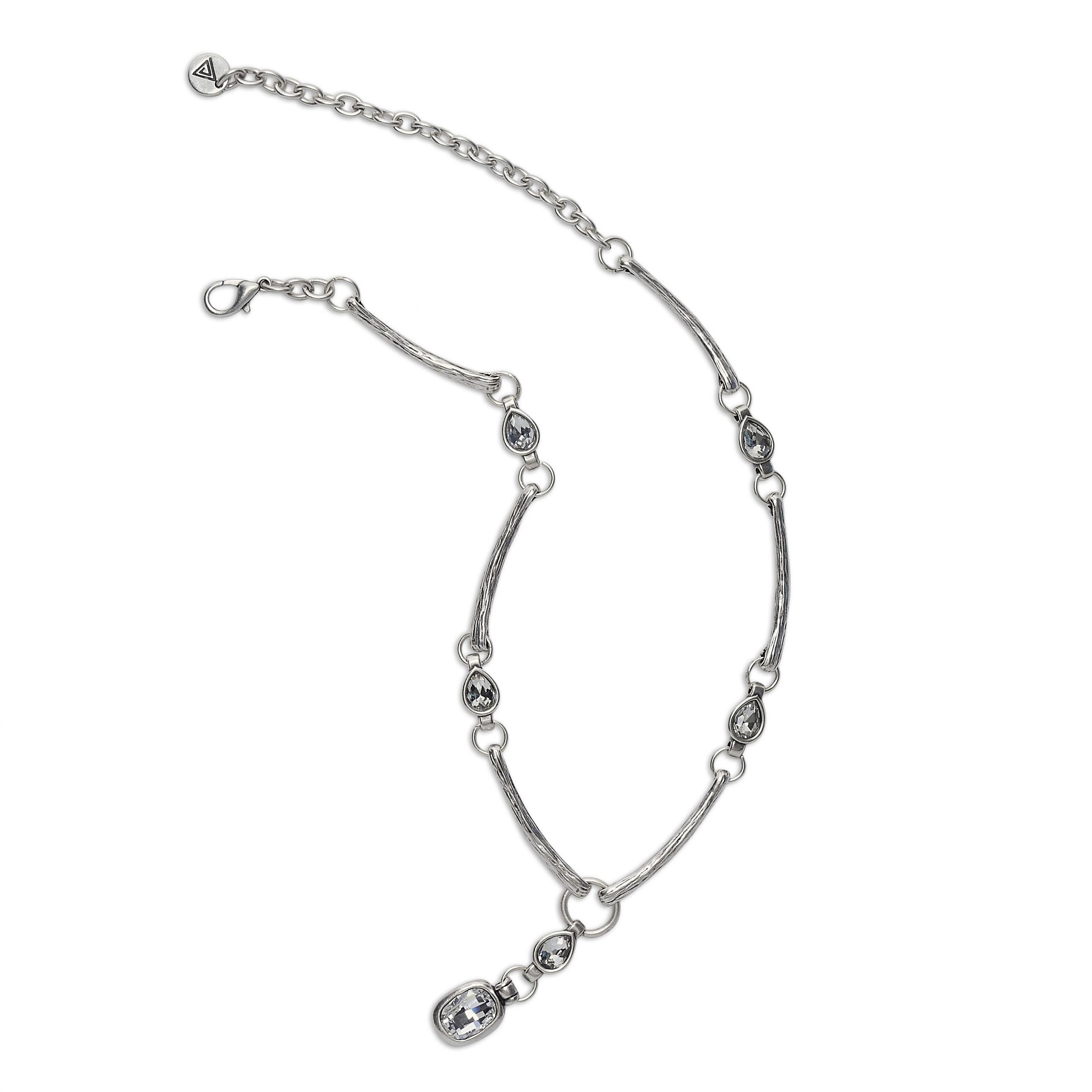 Handmade Crystal Pewter Necklace - 3889 - Image 5