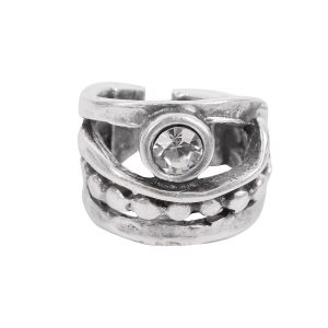 Handmade Crystal Brass Ring - 6822