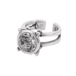 Handmade Crystal Brass Ring - 6825