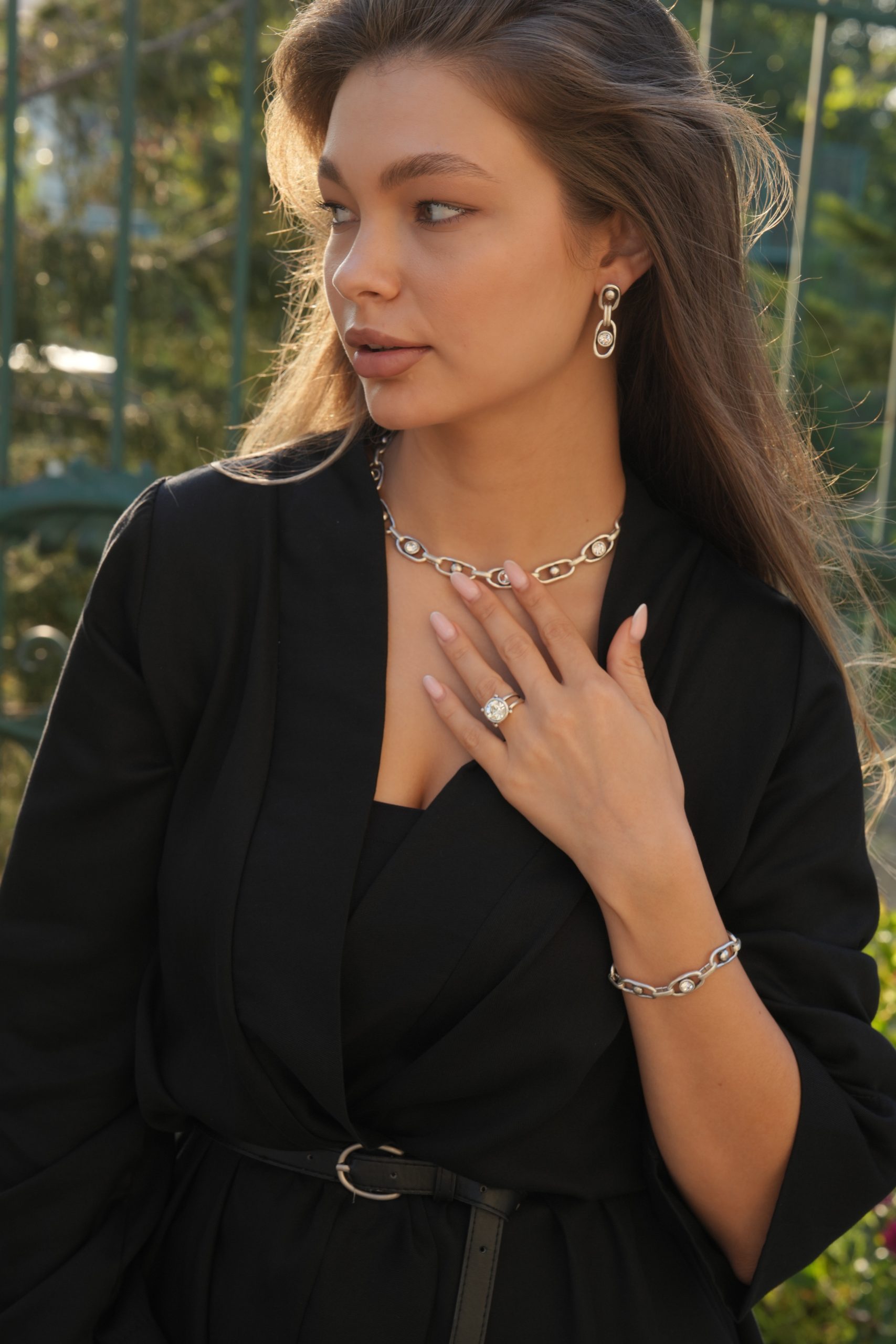 Handmade Crystal Brass Ring - 6825 - Image 3