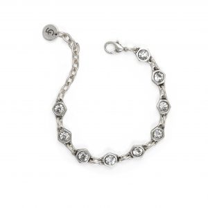 Handmade Crystal Pewter Bracelet - 2835