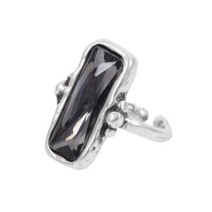 Handmade Crystal Brass Ring - 6832