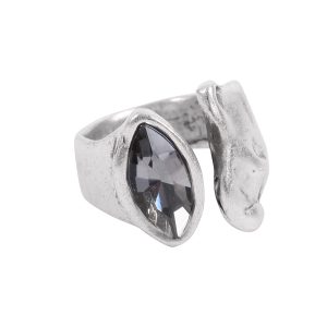Handmade Crystal Brass Ring - 6834