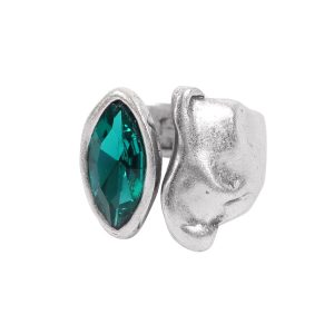 Handmade Crystal Brass Ring - 6836