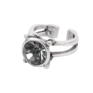 Handmade Crystal Brass Ring - 6837