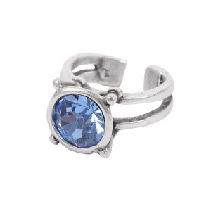 Handmade Crystal Brass Ring - 6838