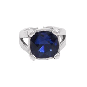 Handmade Crystal Brass Ring - 6842
