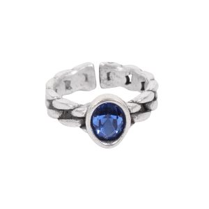 Handmade Crystal Brass Ring - 6850
