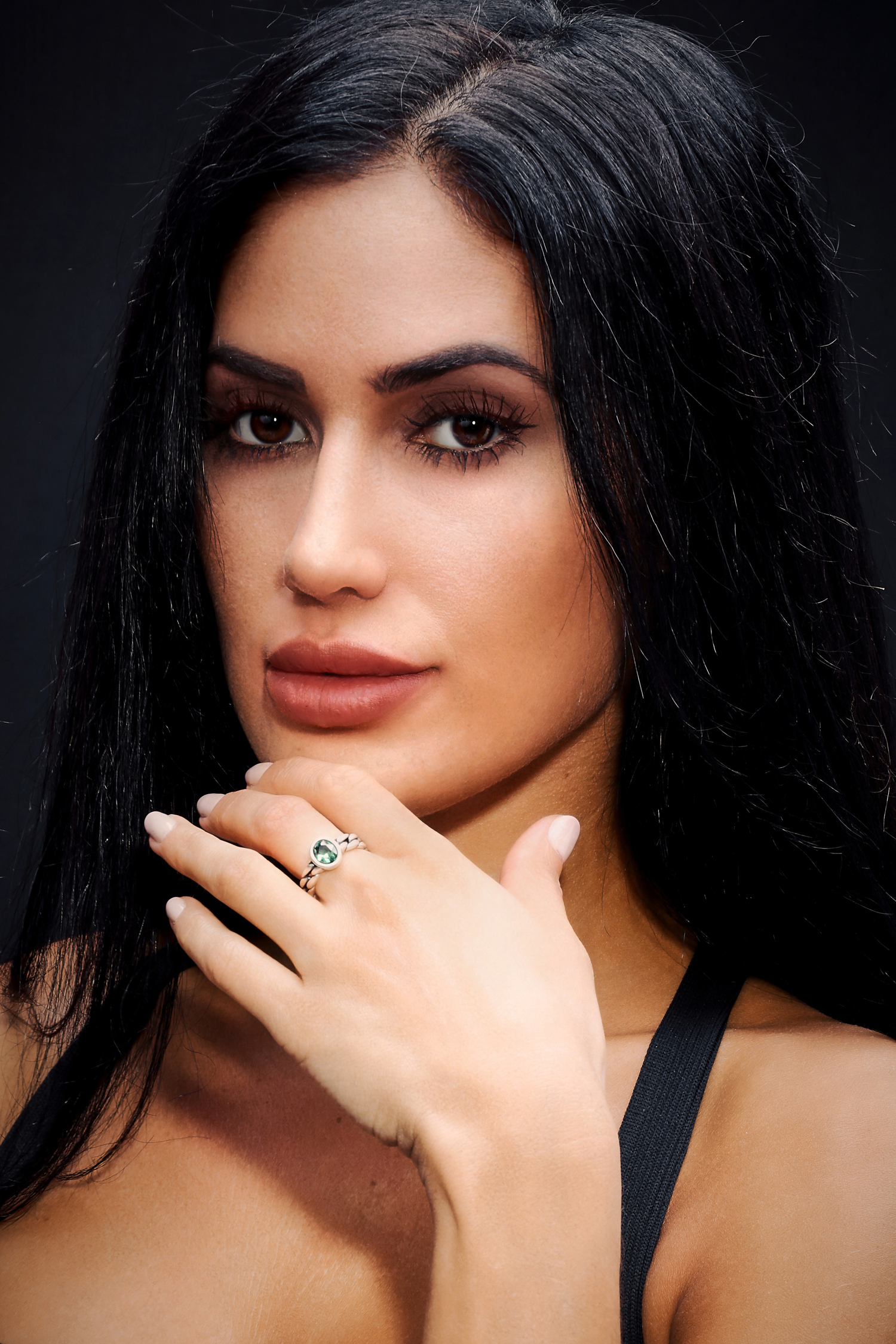 Handmade Crystal Brass Ring - 6851 - Image 5