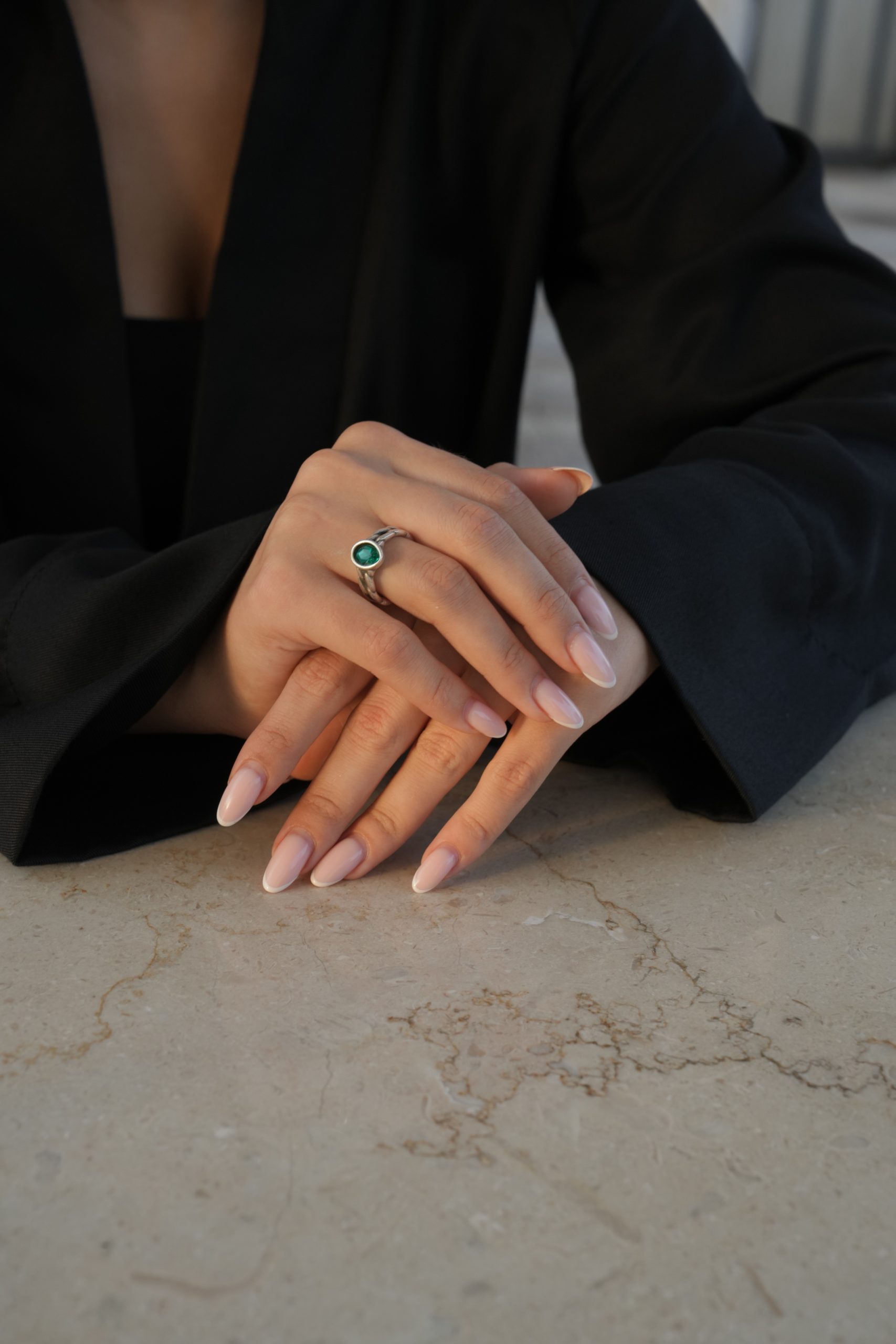 Handmade Crystal Brass Ring - 6851 - Image 2