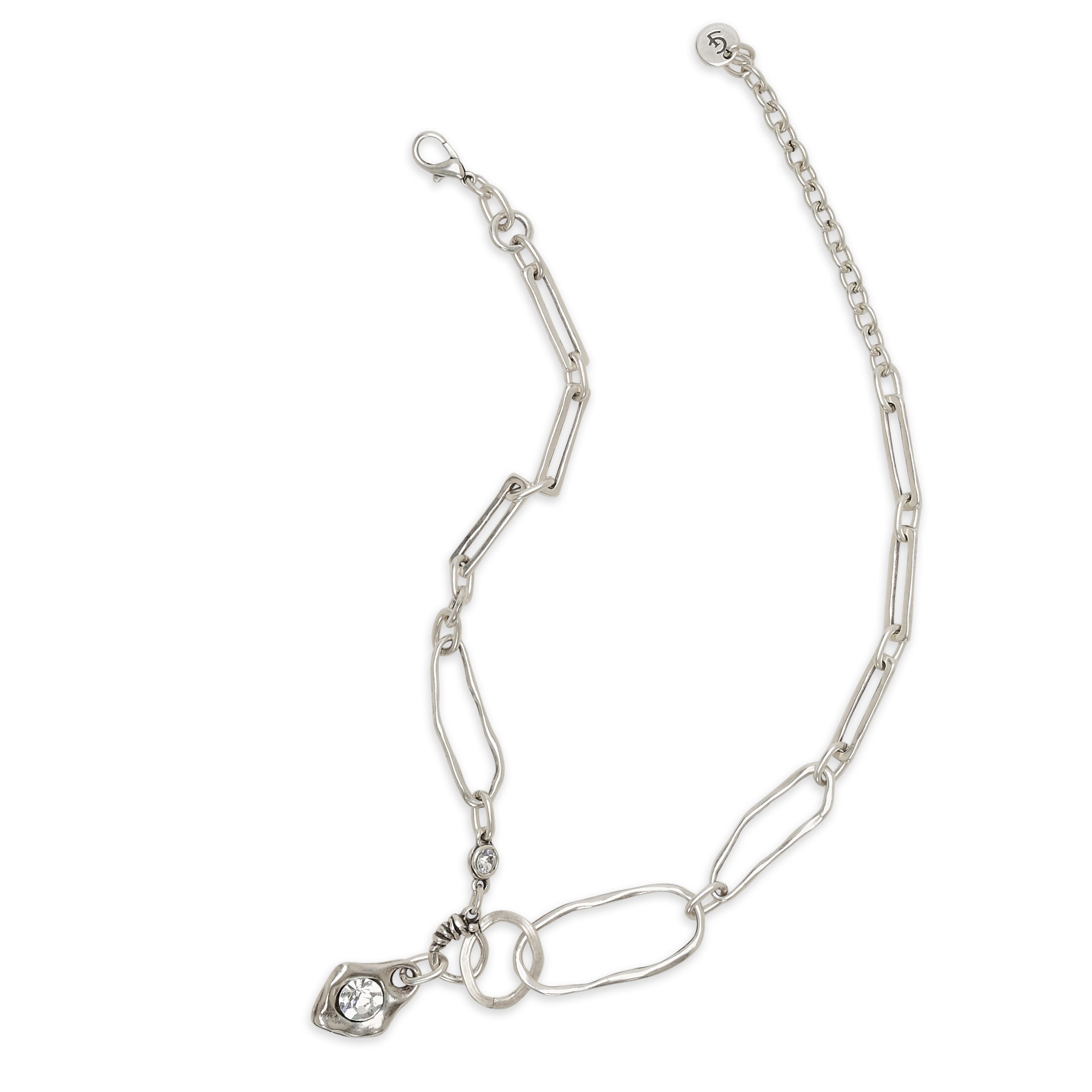 Handmade Crystal Pewter Necklace - 3935 - Image 2