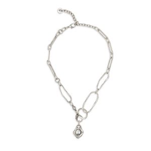 Handmade Crystal Pewter Necklace - 3935