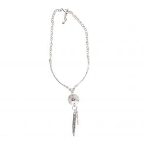 Handmade Crystal Pewter Necklace - 3915