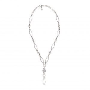 Handmade Wild Crystal Pewter Necklace - 3916