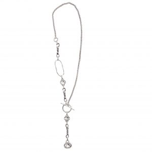 Handmade Crystal Pewter Necklace - 3925
