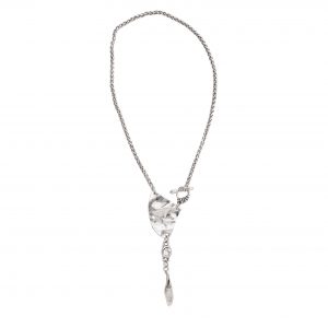 Handmade Crystal Pewter Necklace - 3938