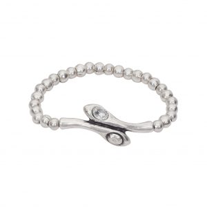 Handmade Snakeheads Crystal Pewter Bracelet - 2913