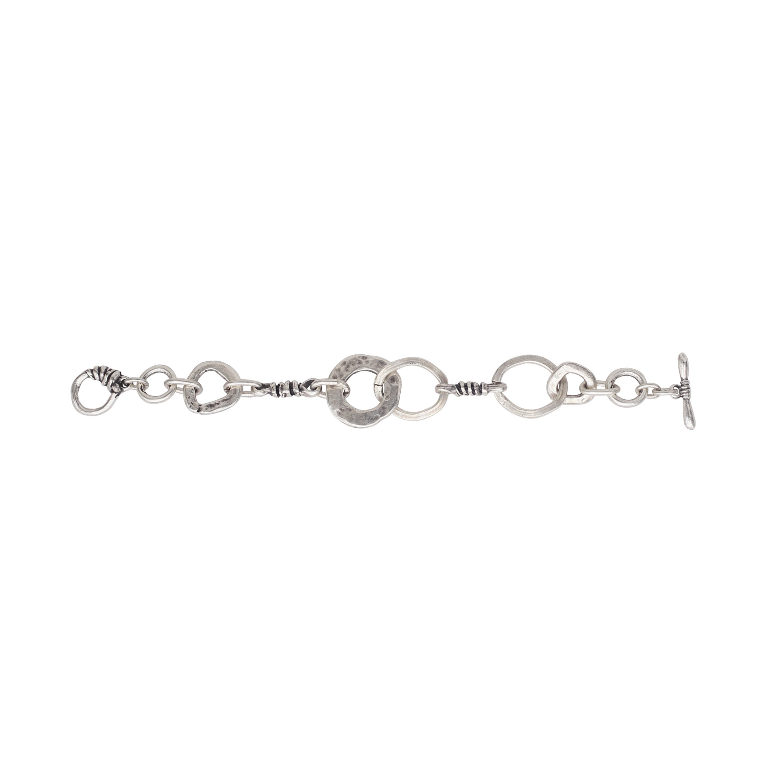 Handmade Pewter Link & Chain Bracelet - 2917 - Image 2