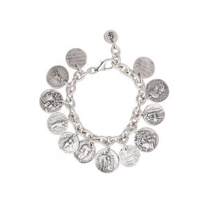 Handmade Pewter Coin Bracelet - 2920