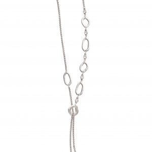 Handmade Crystal Pewter Necklace - 3949