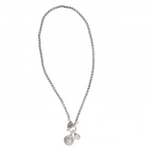 Handmade Crystal Pewter Necklace - 3976