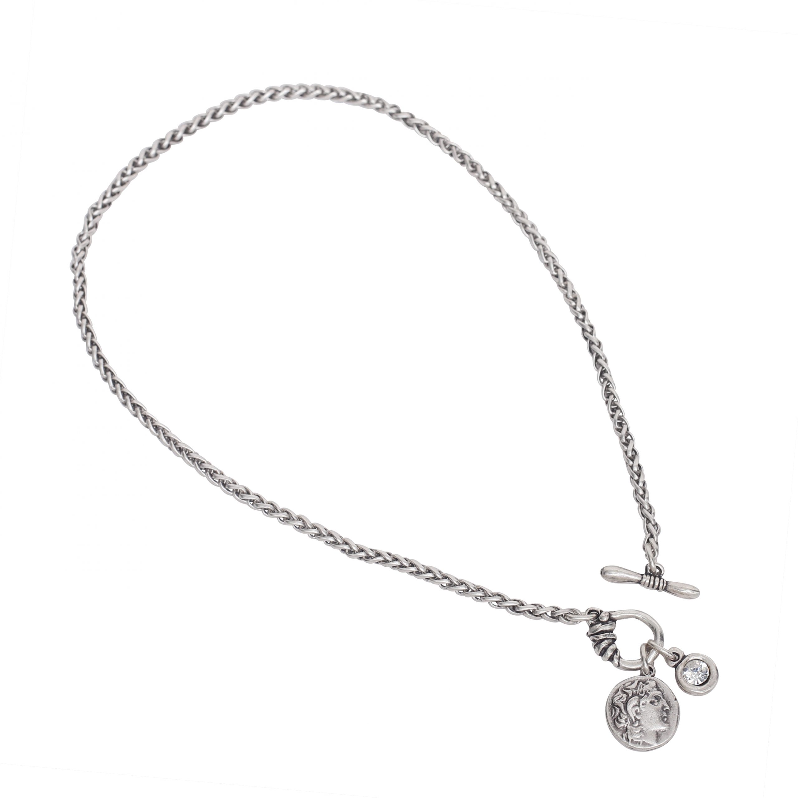 Handmade Crystal Pewter Necklace - 3976 - Image 3