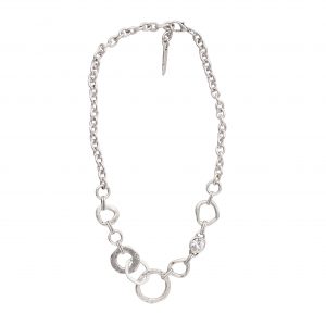 Handmade Crystal Pewter Necklace - 3987