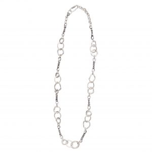 Handmade Chain Pewter Necklace - 3993