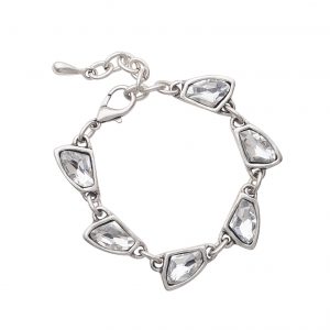 Handmade Crystal Pewter Bracelet - 2927