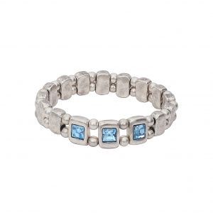 Handmade Crystal Pewter Bracelet - 2931
