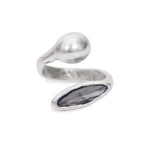 Handmade Crystal Brass Ring - 6917