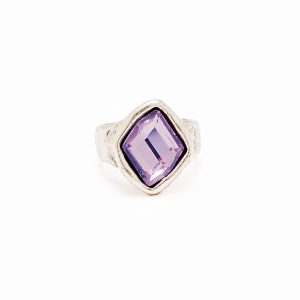 Handmade Pink Opal Brass Ring - 7016